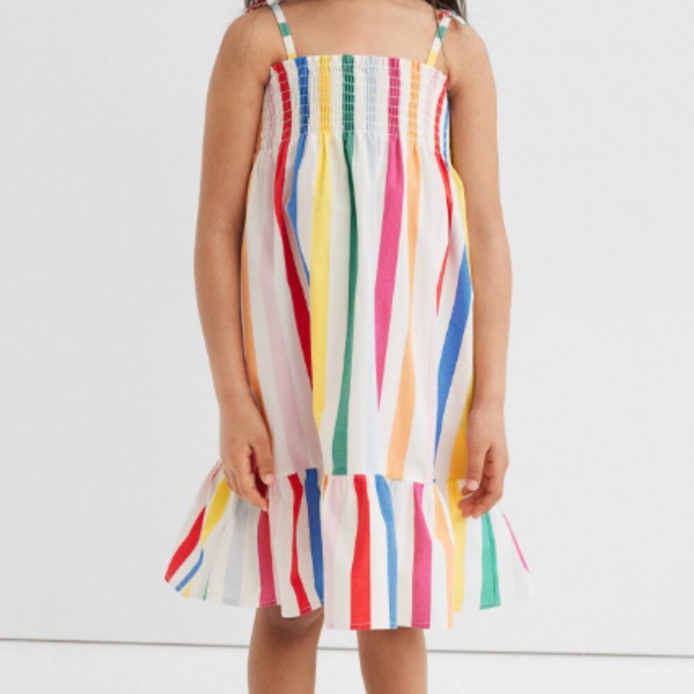 🌈 H&M Rainbow Stripe Sundress – Size 2–3T 🌈